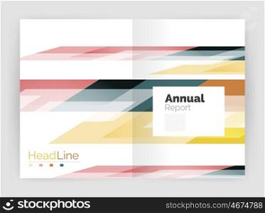 Modern line design, motion concept. Business annual report brochure template.