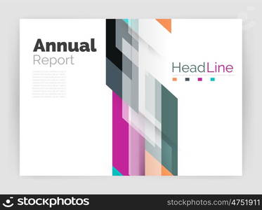 Modern line design, motion concept. Business annual report brochure template.