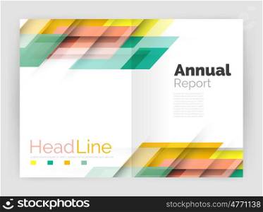 Modern line design, motion concept. Business annual report brochure template.