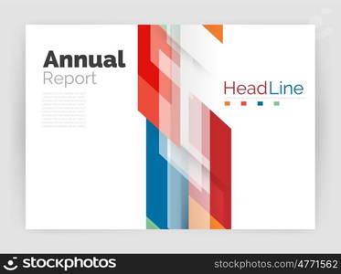 Modern line design, motion concept. Business annual report brochure template.