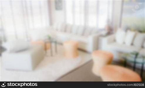 Modern living room blurred image