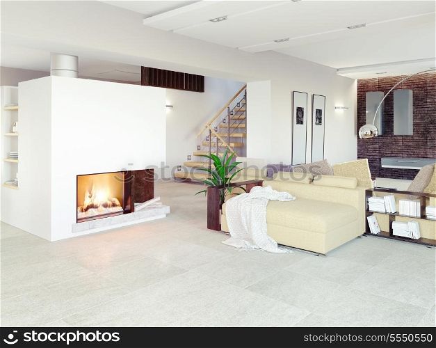 modern living room interior (CG concept)