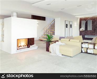 modern living room interior (CG concept)