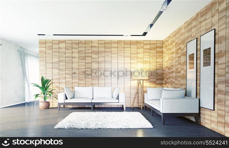modern living room interior design (3d concept)