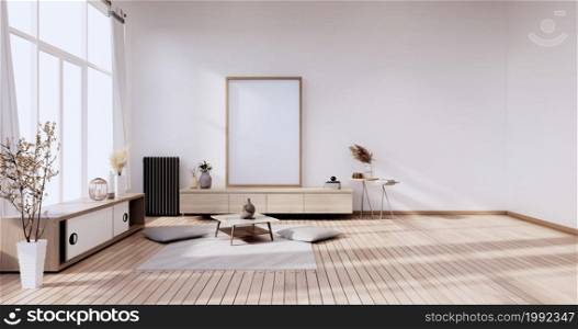 Modern living room minimalist design, 3d rendering