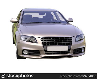 Modern luxury car isolated on a white background