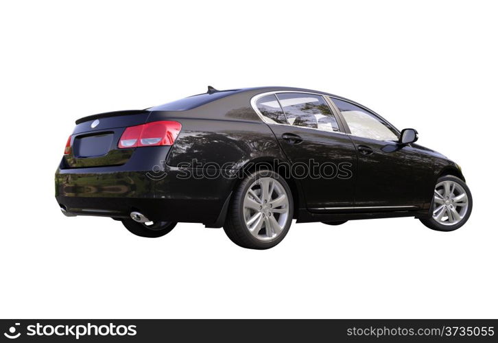 Modern luxury car isolated on a white background