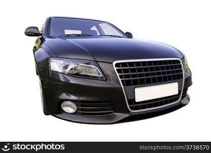 Modern luxury car isolated on a white background