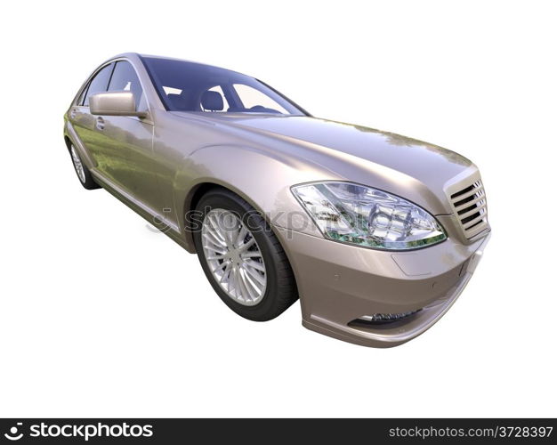 Modern luxury executive car isolated on a white background