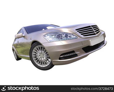 Modern luxury executive car isolated on a white background