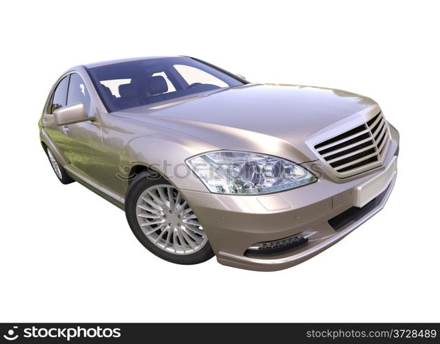 Modern luxury executive car isolated on a white background