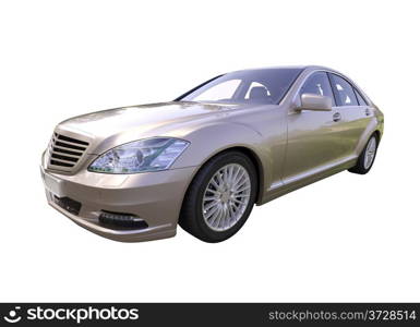 Modern luxury executive car isolated on a white background