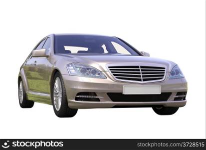 Modern luxury executive car isolated on a white background