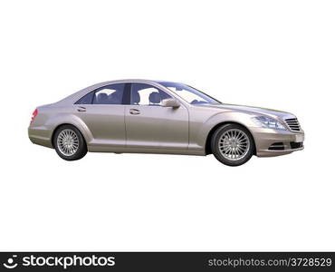 Modern luxury executive car isolated on a white background