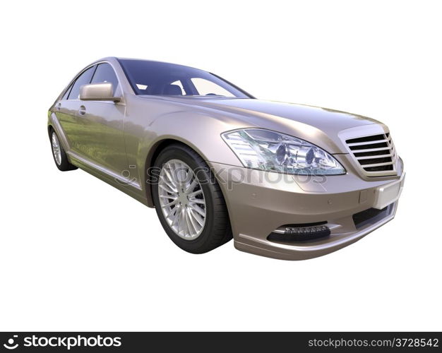 Modern luxury executive car isolated on a white background