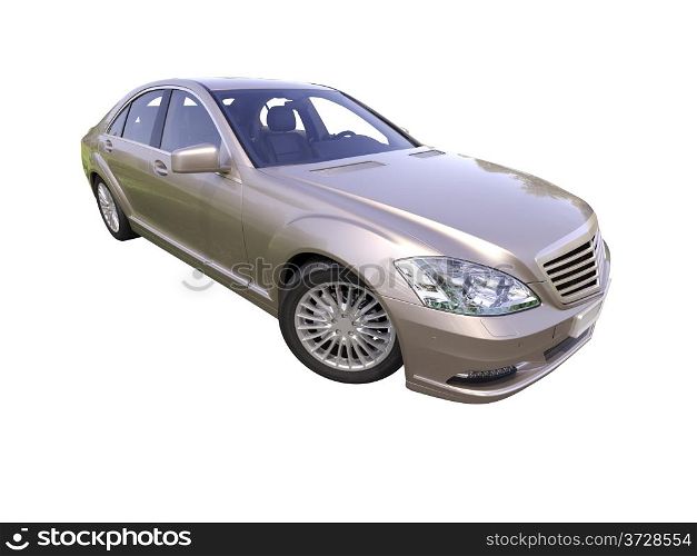 Modern luxury executive car isolated on a white background