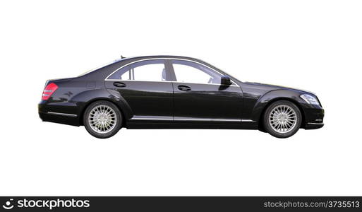 Modern luxury executive car isolated on a white background