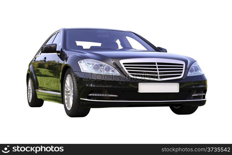 Modern luxury executive car isolated on a white background