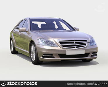 Modern luxury executive car on a gray background