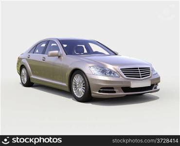 Modern luxury executive car on a gray background