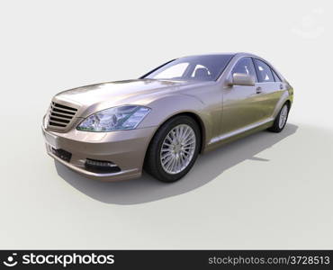 Modern luxury executive car on a gray background