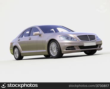 Modern luxury executive car on a gray background