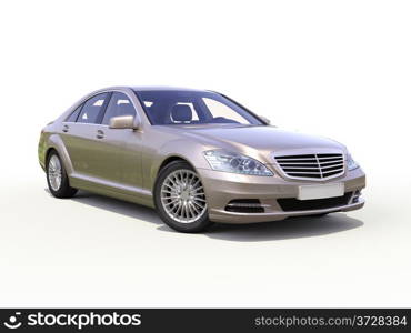 Modern luxury executive car on a white background