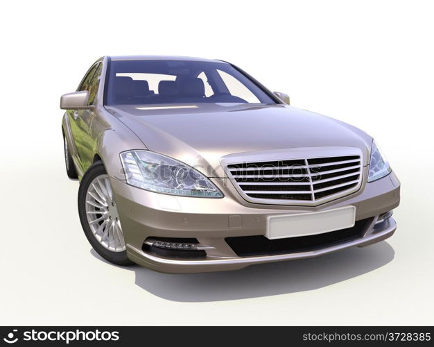 Modern luxury executive car on a white background