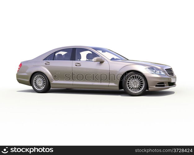 Modern luxury executive car on a white background