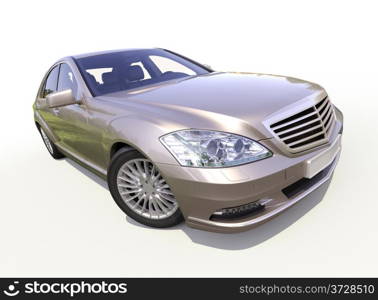 Modern luxury executive car on a white background