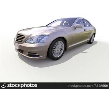 Modern luxury executive car on a white background