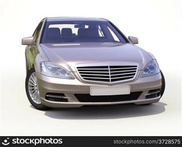 Modern luxury executive car on a white background