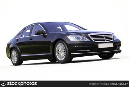 Modern luxury executive car on a white background