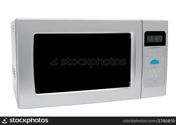 Modern microwave stove on a white background