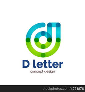 modern minimalistic letter concept logo template, abstract business icon