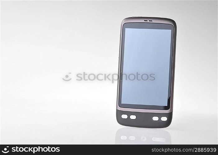 modern mobile phone close up