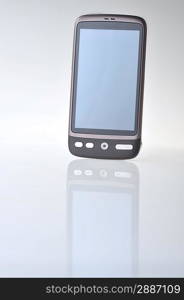 modern mobile phone close up