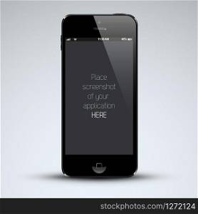 Modern mobile phone template with place for your application screenshot