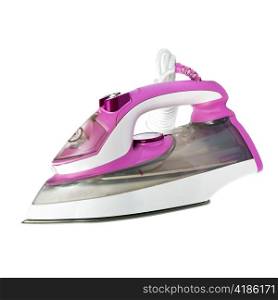 modern new electric iron on white background