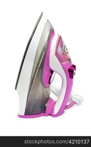 modern new electric iron on white background