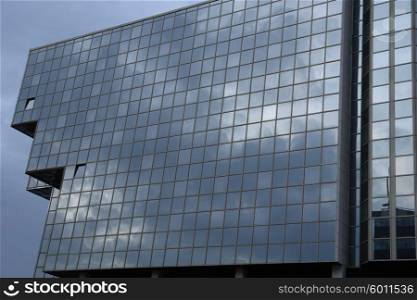 modern office building detail with the sky