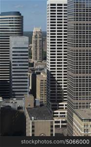 Modern office buildings at Downtown Minneapolis, Hennepin County, Minnesota, USA