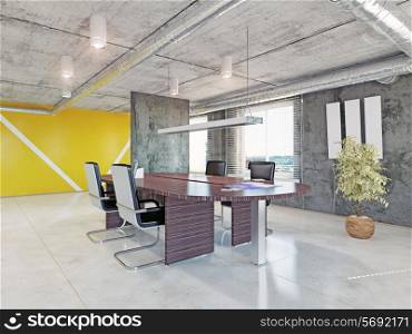 modern office interior. 3d design concept