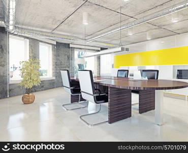 modern office interior. 3d illustration design concept