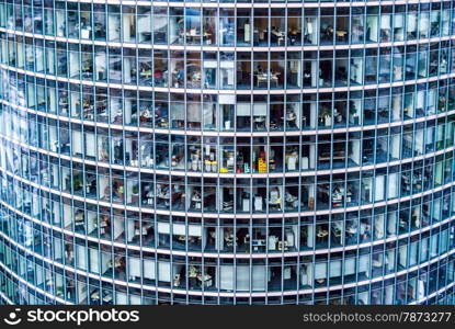 Modern offices. looking inside many offices of a skyscraper