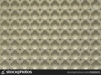 Modern perforated holes tiles with tracery. Wire fence isolated on white background. Close-up of interior design material for pattern design decoration background