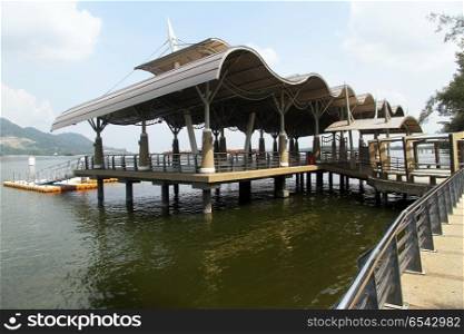 Modern pier in Lumut, Malaysia