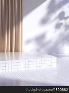 Modern Product Display Podium With Sunlight.