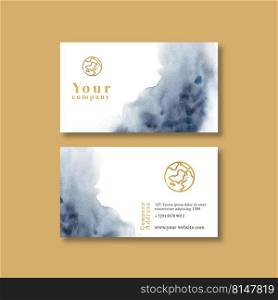 Modern Professional Business Card Template, Simple Business Card, watercolor Business Card Template 