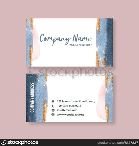 Modern Professional Business Card Template, Simple Business Card, watercolor Business Card Template